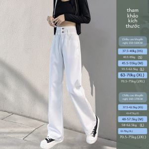 Quần Jeans Ống Rộng Ôm Dáng Mỏng Mùa Hè Cạp Cao Cho Nữ Quần Jeans Denim Quần Ống Rộng Cổ Điển Quần Dài Thường Ngày