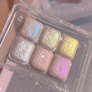 6 colors of handmade metal solid watercolor pigments Mermaids blue green purple series suitable for painting school art