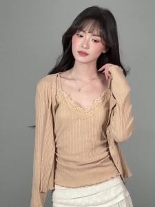 YIKEXIAOYEMEI | Bộ OOTD Chống Lão Hóa Mùa Xuân Mẫu Mới 2 Món