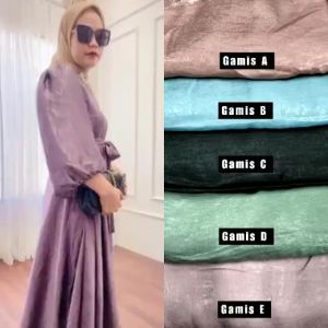 [READY STOCK] BEST SELLER- Shenina dress bahan Santorini Silk PREMIUM FREE BELT - Dress Kondangan Wanita Terbaru 2023 - Gamis Wanita Dewasa Elegan dan Mewah