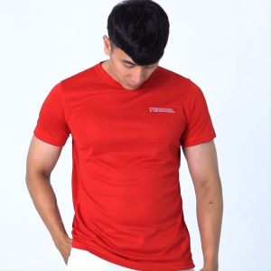 Terrel Sportswear Basic Tee Red Tshirt: Baju Olahraga Dry Fit Gym Lari Pria