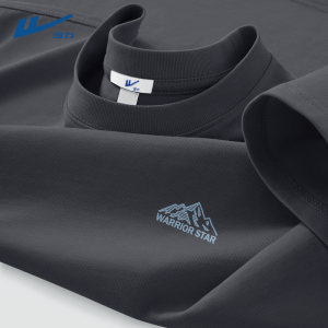 Pure Cotton Short Sleeve T-Shirt for Men Blue Casual Style Breathable Comfortable Summer Fashion Youthful Printed Letter Design