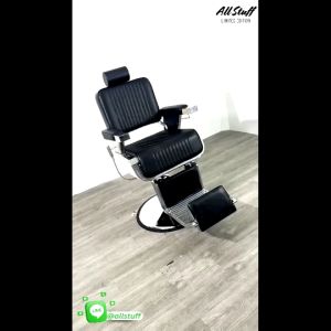 Barber Chair เก้าอี้เสริมสวย เก้าอี้ตัดผม บาร์เบอร์ชาย เบาะหลังที่นั่งที่สบาย หนัง PU ที่ดีเยี่ยม ปั๊มน้ำมันไฮดรอลิค สไตล์วินเทจ