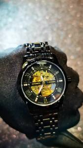 T-WINNER | WINNER Business Men Mechanical Wristwatches Luminous Hands Classic Skeleton Automatic Mechanical Watch for Men Steel Band Clock