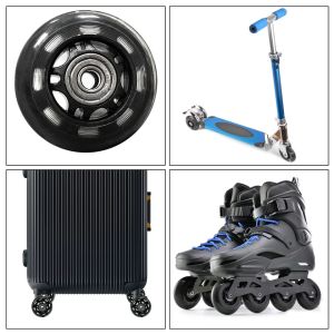 2PC 60-70mm Luggage Suitcase Replacement Wheels Mute Wear-resistant Rubber Swivel Caster Wheels Bearings Repair Kits