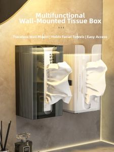 Kaman | Wall-mounted Drill-free Tissue Box Paper Organizer