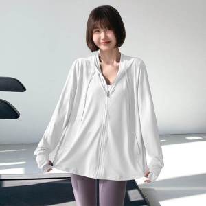 Large Size Ice Silk UV Protection Clothing Womens Summer New Style Loose All-Match Hooded Anti-Ultraviolet Outerwear Trendy
