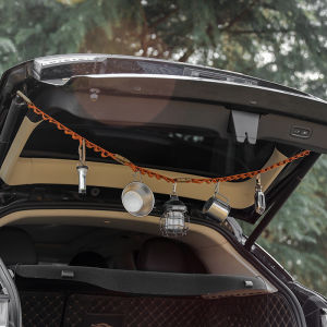 Outdoor Portable Multi-Functional Laundry Drying Rope Camping Tent Accordion Storage Hanging Hook Rope for Camping And Travel