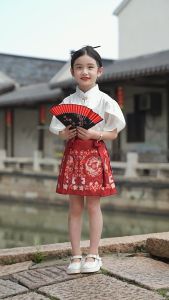 🇲🇾CNY 现货 [READY STOCK MY] Lovely Kids Chinese New Year Girl Set Mamianqun Trendy Traditional Cheongsam儿童新中国风马面裙女童套装童装汉服
