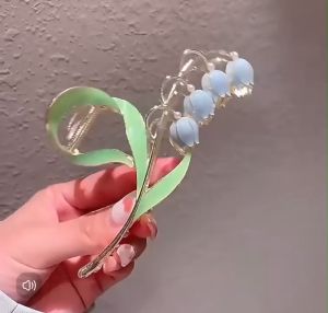 Kẹp tóc hoa tulip Doudou Kẹp càng cua nữ phong cách Hàn Quốc Cặp tóc kim loại thời trang ZJ163