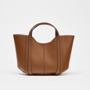 Túi Xách Mini Nữ Thiết Kế Nhỏ Gọn Có Quai Xách Trên Dây Đeo Chéo Tháo Rời Và Túi Khóa Kéo Bên Trong Chất Liệu PU Kiểu Dáng Giản Dị.