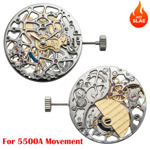 33 Jewels Skeleton Watch Movement for 5500ASuper Slim MicroRotor Automatic Movement three-pin Single-date Watch accessory