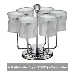 BANGBEBE | Luxury Heat-Resistant Glass Water Cup Set 6 Pieces