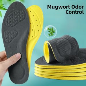 LINGMIAO | Antibacterial Deodorizing Mens Shoe Insoles Sweat Absorbent Breathable Artemisia Soft Bottom Comfortable Fragrant Sweat Absorption