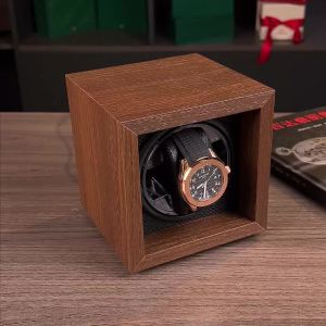 Automatic Watch Winder Vertical Dual with Anti-Magnetic Silent Motor and Storage Stand for Office Home Mechanical Watches