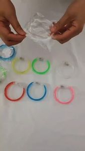 40PCS LED Light Up Flashing Party Bracelet Glow In The Dark Fluorescence Neon Bangle Fluorescent Neon Concert Party Magic Kids Toys