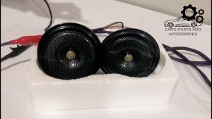 CPA AUTOSPORT DOUBLE COLORED HIGH/LOW DISC HORN FOR CARS AND MOTORCYCLE CARBON TYPE (5951)