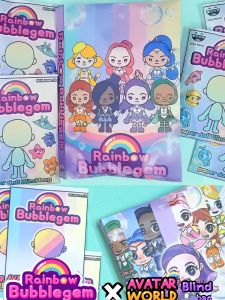Rainbow Puff Pastry Toca Collaborative Doll Clothes Replacement Blind Bag with Quiet Book Enlightenment Childrens Focus Handmade Toy