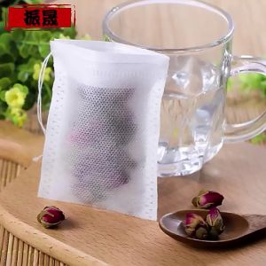 100pcs/Pack Empty Teabags String Heat Seal Filter Paper Herb Tea Bag Tea Bag Traditional Chinese Medicine Decocting Bag Non-woven Fabric Seasoning Soup Making