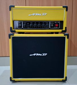 Ampli gitar 7 inc head cabinet amb 3 input sudah distorsi delay bonus jack