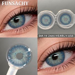 FUNSACHY 1 Pair Colored Pupils for Eyes Natural Brown Eye Contacts Gray Fashion Korean Lens Big Eyes Contacts Cosmetics Yearly