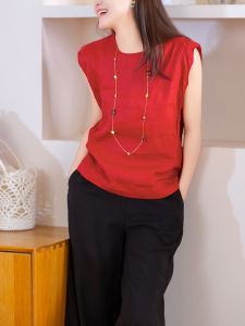XIAOER | Red Retro Thin Vest