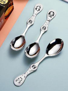 ช้อนเด็กสแตนเลส 316L สำหรับใช้ในบ้าน ช้อนอาหารสำหรับเด็กและผู้ใหญ่ รูปสัตว์ปีกัน ช้อนน้ำมันดิบ เครื่องมือที่ใช้ในงานจัดการอาหาร