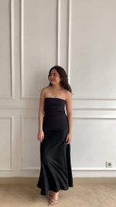 CORRY Top - Kemben Slit - Knit Tube Top - Atasan Kemben Wanita - Kemben Rajut Belah Samping