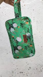 Pouch make up jumbo tas kosmetik motif bunga travel organizer cosmetic waterproof toiletry bag besar