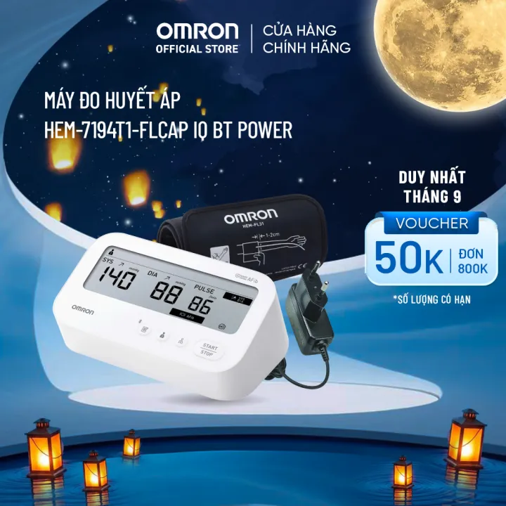Máy Đo Huyết Áp Bluetooth Phát Hiện Rung Nhĩ OMRON IQ BT HEM-7194T1-FLAP