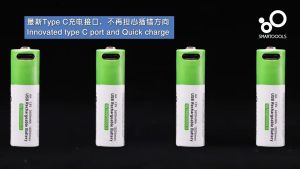 Baterai Cas Isi Ulang 2pcs Smartoools AAA 1.5V Type-C USB Rechargeable Lithium Battery Charge A3