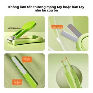 MONLEYTA | Bộ cắt móng tay cho bé mới biết đi An toàn không chèn vú Bàn chải đánh bóng móng tay Chăm sóc trẻ sơ sinh Thiết bị chăm sóc trẻ em
