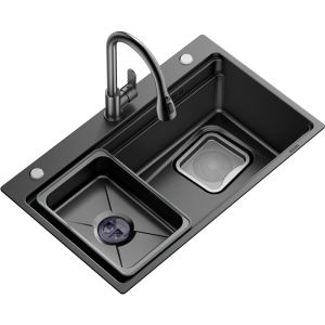 JIAYUN | Thickened Large Single Bowl 304 Stainless Steel Undermount Sink 5mm