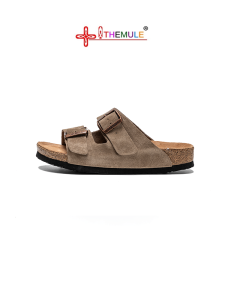 THEMULE | Half Slipper Cork Leather Sandals