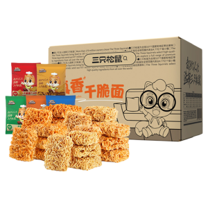 Three Squirrels | Mixed Flavors Crispy Noodles 30 Packs