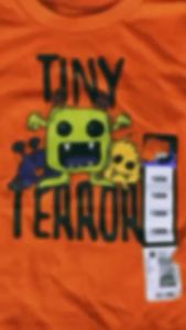 Meijer Orange Tiny Terror Monster Halloween Long Sleeve Shirt Baby 18 Month