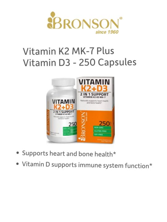 Bronson Vitamin D3 5000 IU dan K2 90 mcg Produk Asli dari USA