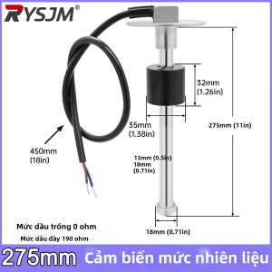 RYSJM | 1 Cái Cảm Biến Mức Nhiên Liệu 275mm Cho Thuyền/tàu Biển/ô Tô 0~190 Ohm Cảm Biến Mức Nước/dầu/chất Lỏng Cho Xe Đồng Hồ Đo Nhiên Liệu