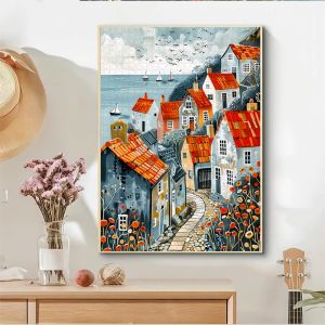 Jigsaw Puzzle for Adults 500/1000/1200/2000PCS Seaside Town Scenery DIY Craft Home Wall Decoration Gift Idea Frameless