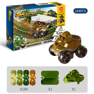 Đồ chơi trẻ em bộ lắp ghép đường ray ô tô khủng long bộ đồ chơi kích thích khả năng tư duy óc sáng tạo cho trẻ