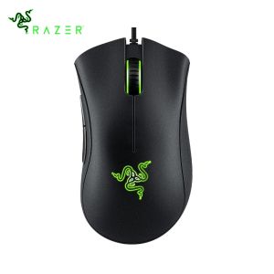 Đen Razer DeathAdder cần thiết có dây chuột chơi Game chuột 6400dpi cảm biến quang học 5 độc lập nút cho PC Gamer