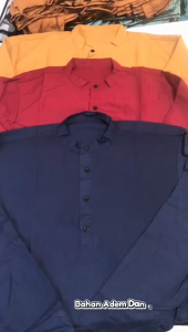 Kurta Dawood Lengan Panjang Polos Warna-Warni Bisa COD - Baju Koko Pria Modern Terbaru