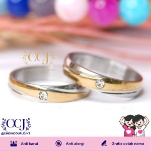 [GRATIS CETAK NAMA] Cincin Couple Titanium Anti Karat M49 | Cincin Pasangan | Cincin Hadiah | Cincin Lamaran | Cincin Tunangan | Aksesoris Pria Wanita