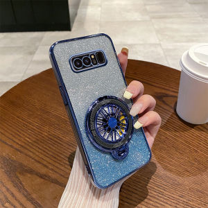 Ultra-Thin Sparkling Fashion Soft Shell Case for Samsung Galaxy Note8 with Rotating Gyro Magnetic Stand Full Cover Luxury Anti-Fall Protection
