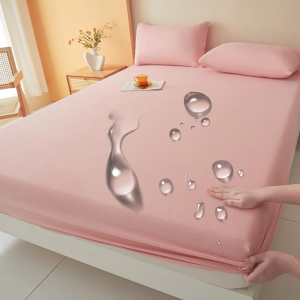 MILLZA Waterproof 3in1 Bedsheet with Pillowcase Full Garterized Mattress Cover Protector Fitted Bed Sheet