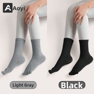 AOYI | Non-slip Professional Pilates Socks Five-toed Mid-Calf Socks