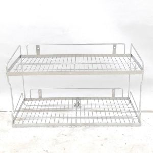 Kệ treo 2 tầng INOX đặc cao cấp 100% (đủ size) có sóng đĩa kệ chén đĩa phòng bếp gia dụng Inox tiện lợi