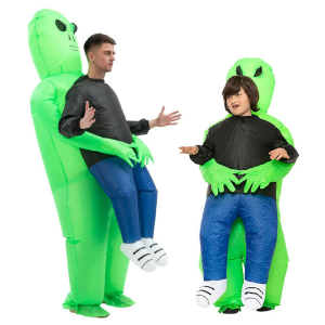 ET-Aliens Inflatable Costume Scary Monster Cosplay for Adult Kids Thanksgiving Christmas Party Festival Stage Children Clothing