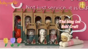 Thú Bông Len Bobi Craft Kangaroo Tinh Nghịch