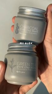 Masker Tanah Liat Charcoal & Greentea Ms Glow: Solusi untuk Kulit Berminyak